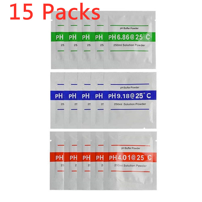 Ph Meter Digital Water Tester - 15個/ピース/ロット4.01 6.86 9.18 phキャリブレーションポイントphバッファー粉体測定キャリブレーションソリューション (phテスト用)