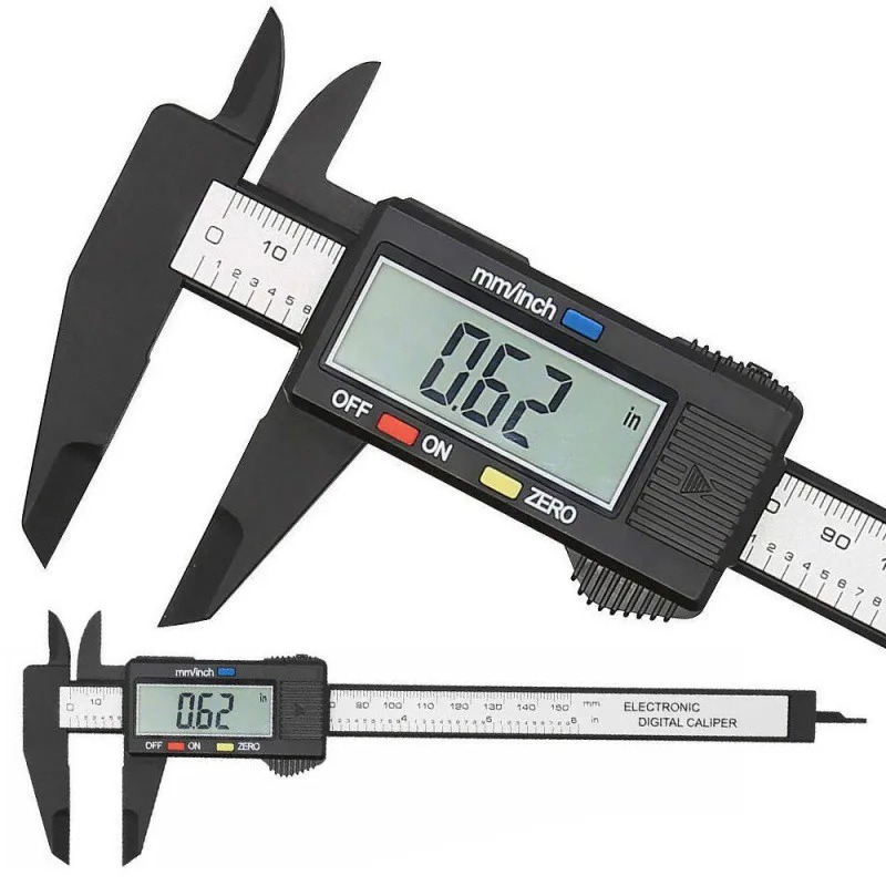 150mm 100mm 電子デジタルノギス カーボンファイバ - Digital Caliper 150Mm Stainless Steel のレビューと価格
