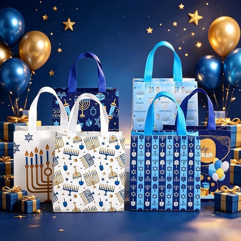 50個入り、おしゃれなユダヤ教の祝祭用、持ち手付きの不織布製 - Packaging のレビューと価格